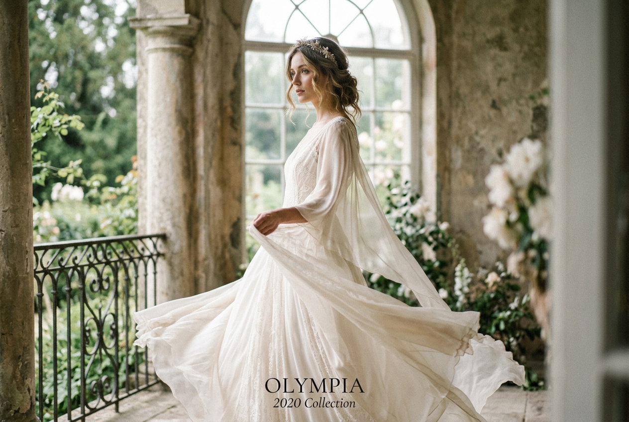 Page: News&Eventi - Olympia Sposa. Slot: new collection olympia 2020 larte si veste di dolcezza. Con